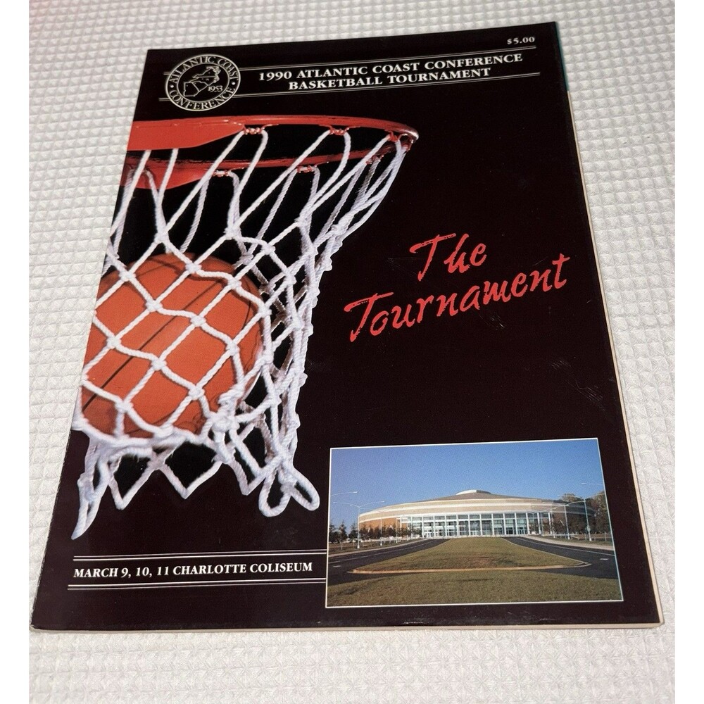 1990 ACC Basketball Tournament Program Guide Georgia Tech Yellow Jackets Vintage
